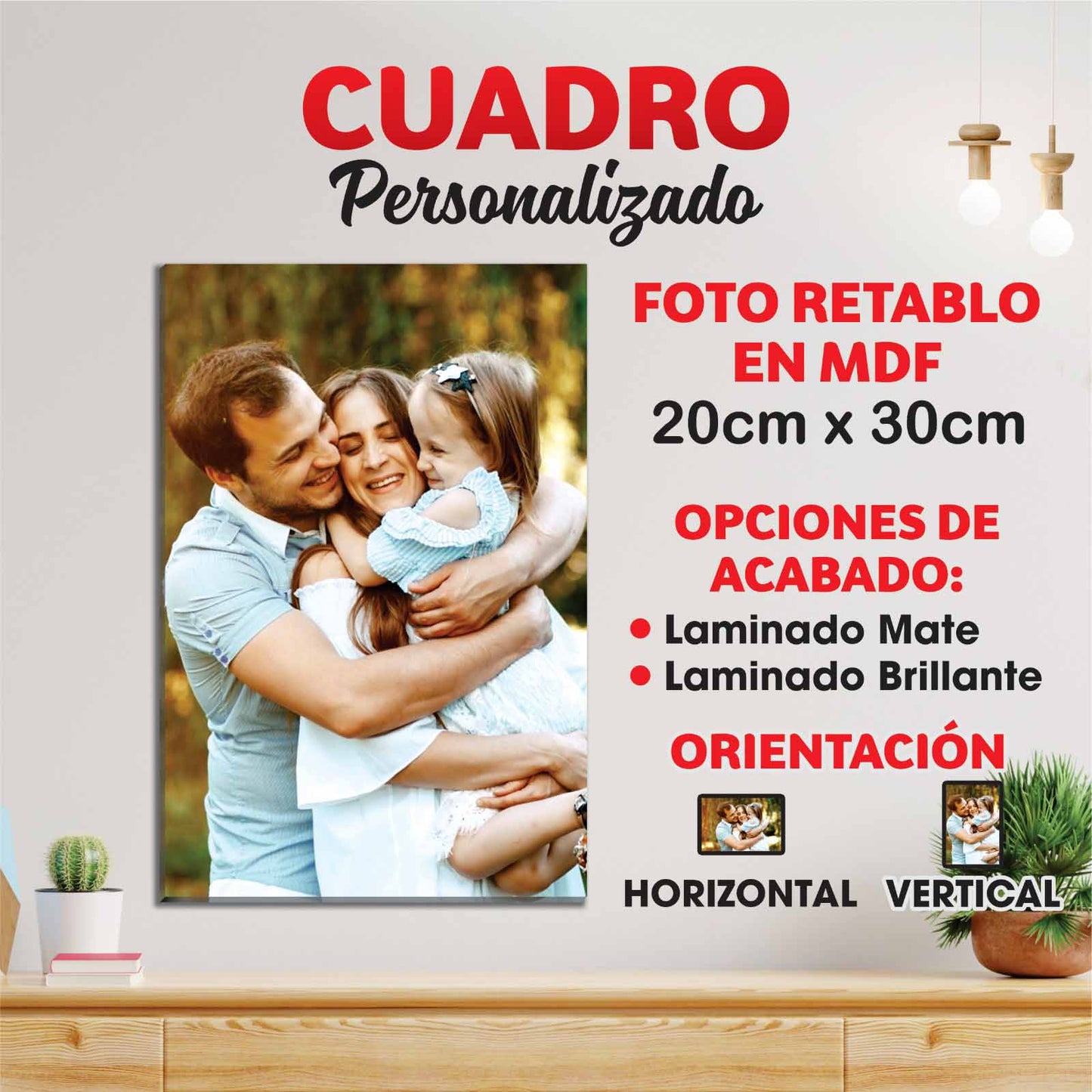 Foto Retablo Escarchado Personalizado en MDF