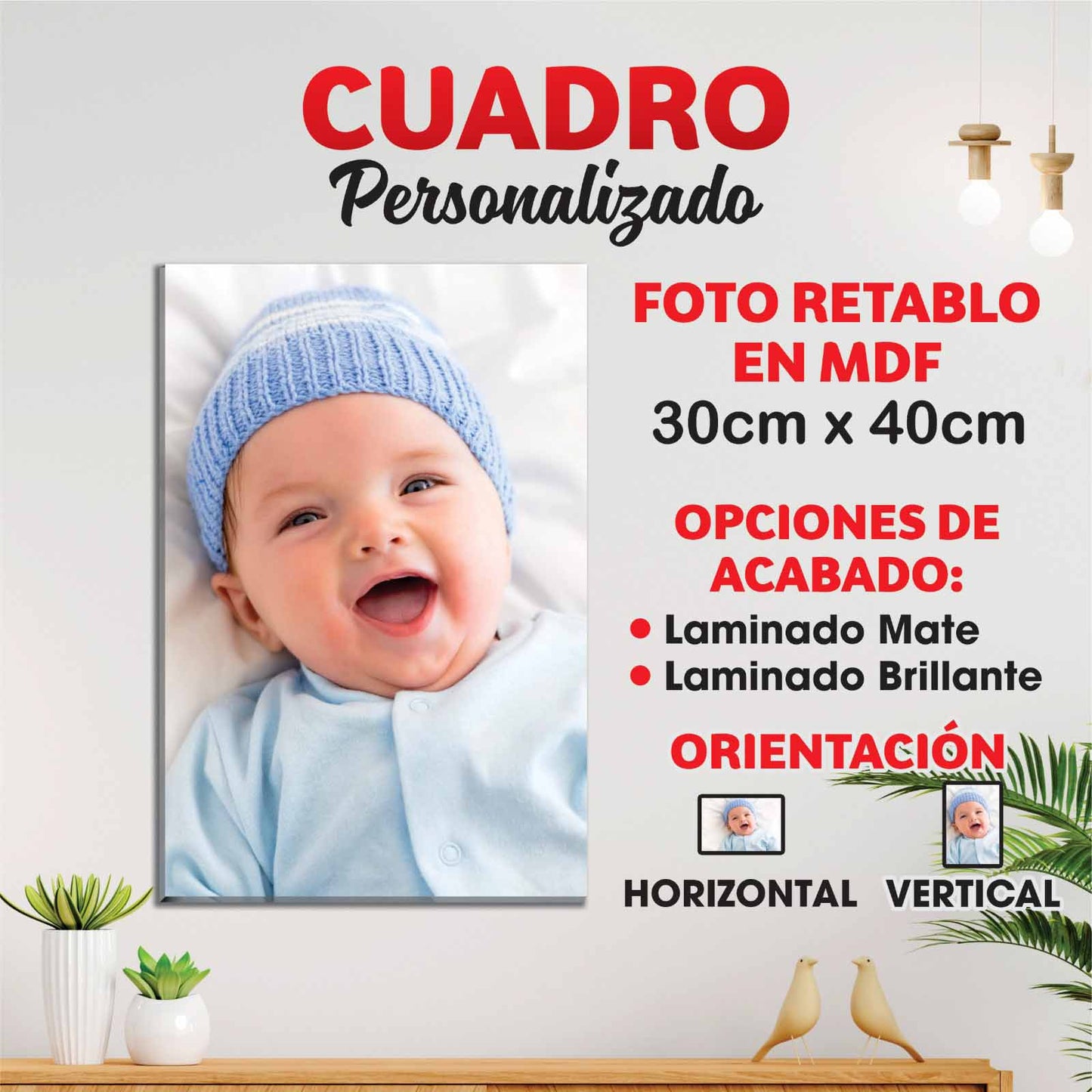 Foto Retablo Brillante Personalizado en MDF