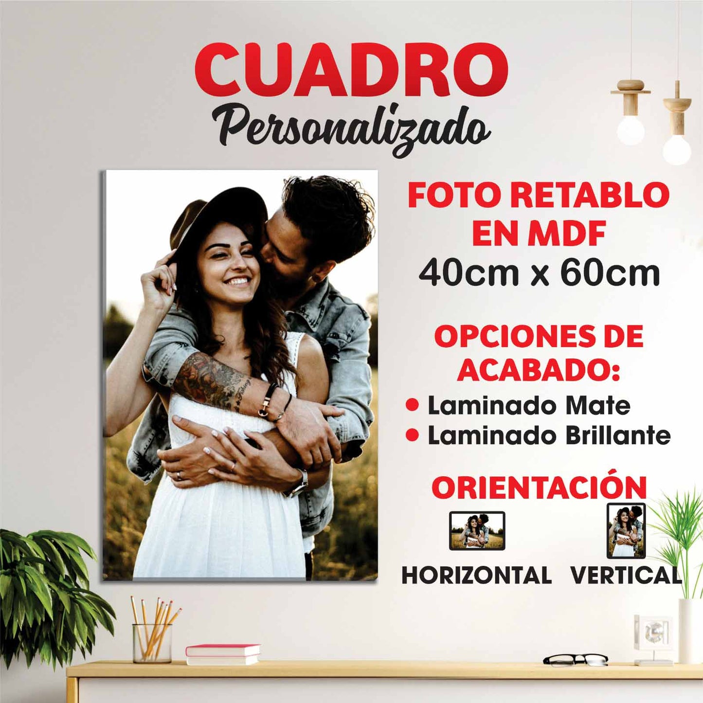 Foto Retablo Brillante Personalizado en MDF